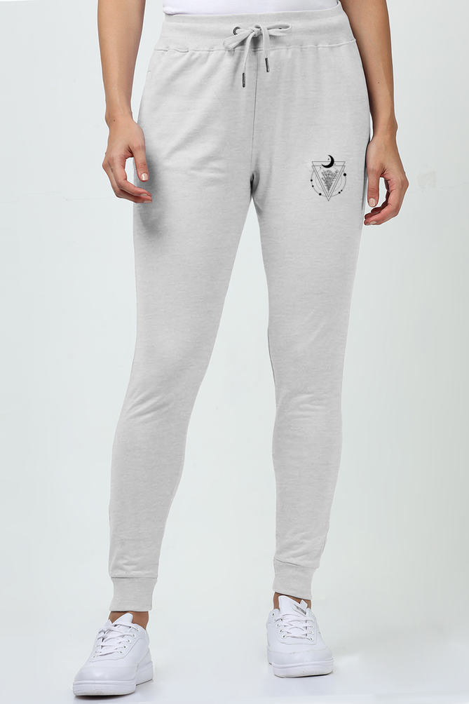 Women's Space Mountain Grey Graphic Printed Joggers