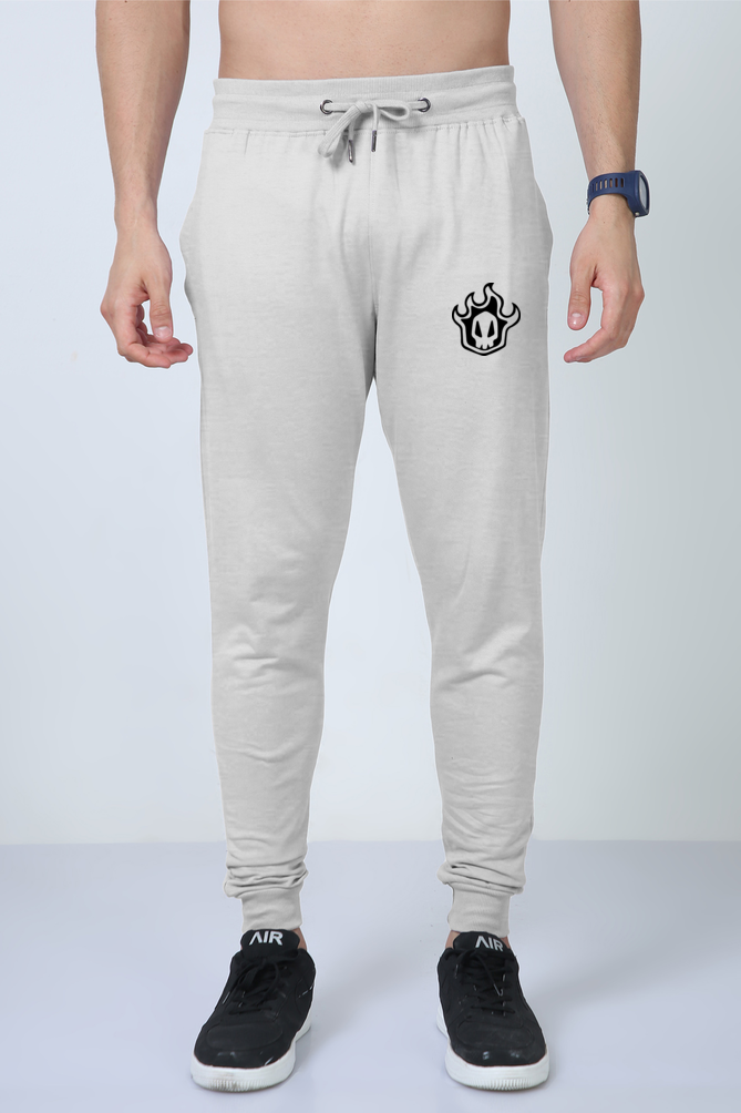 Men's Bleach Anime Grey Graphic Printed Joggers