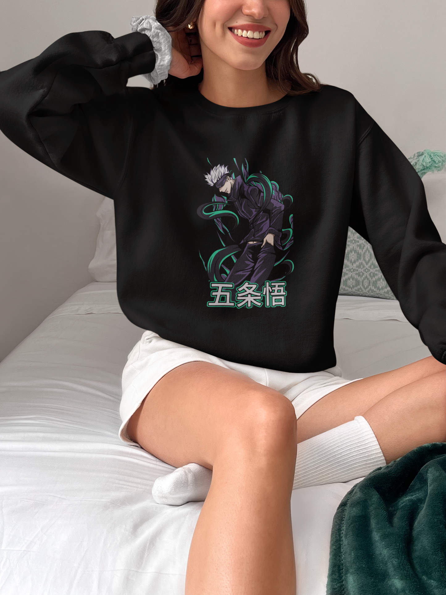 Unisex Gojo Jujutsu Kaisen Anime Graphic Printed Oversized Sweatshirt