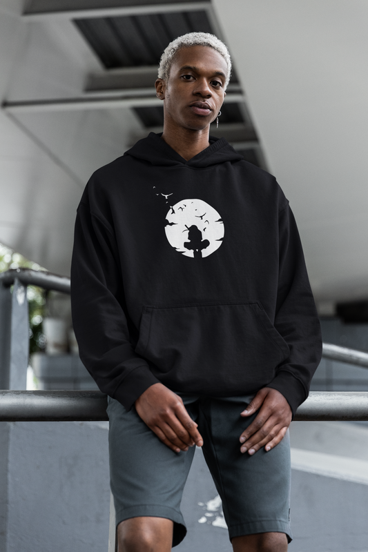 Unisex Itachi - Naruto Anime Minimal Collection Graphic Printed Oversized Hoodie