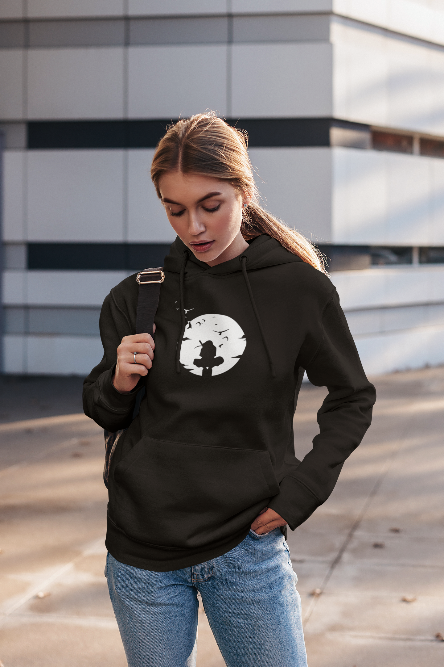 Unisex Itachi - Naruto Anime Minimal Collection Graphic Printed Oversized Hoodie